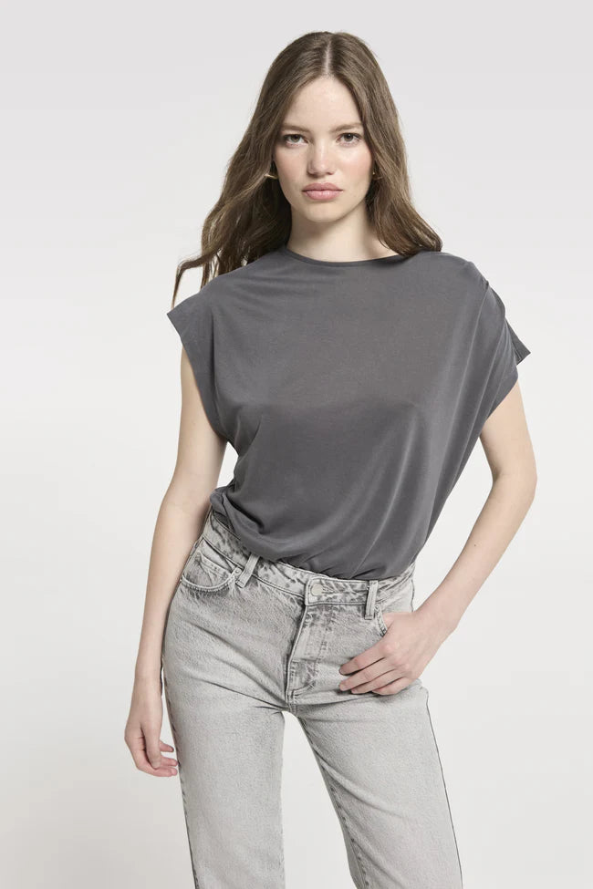 Flowy Top With Gathered Shoulders