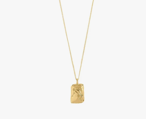 LIBRA Zodiac Sign necklace, gold-plated