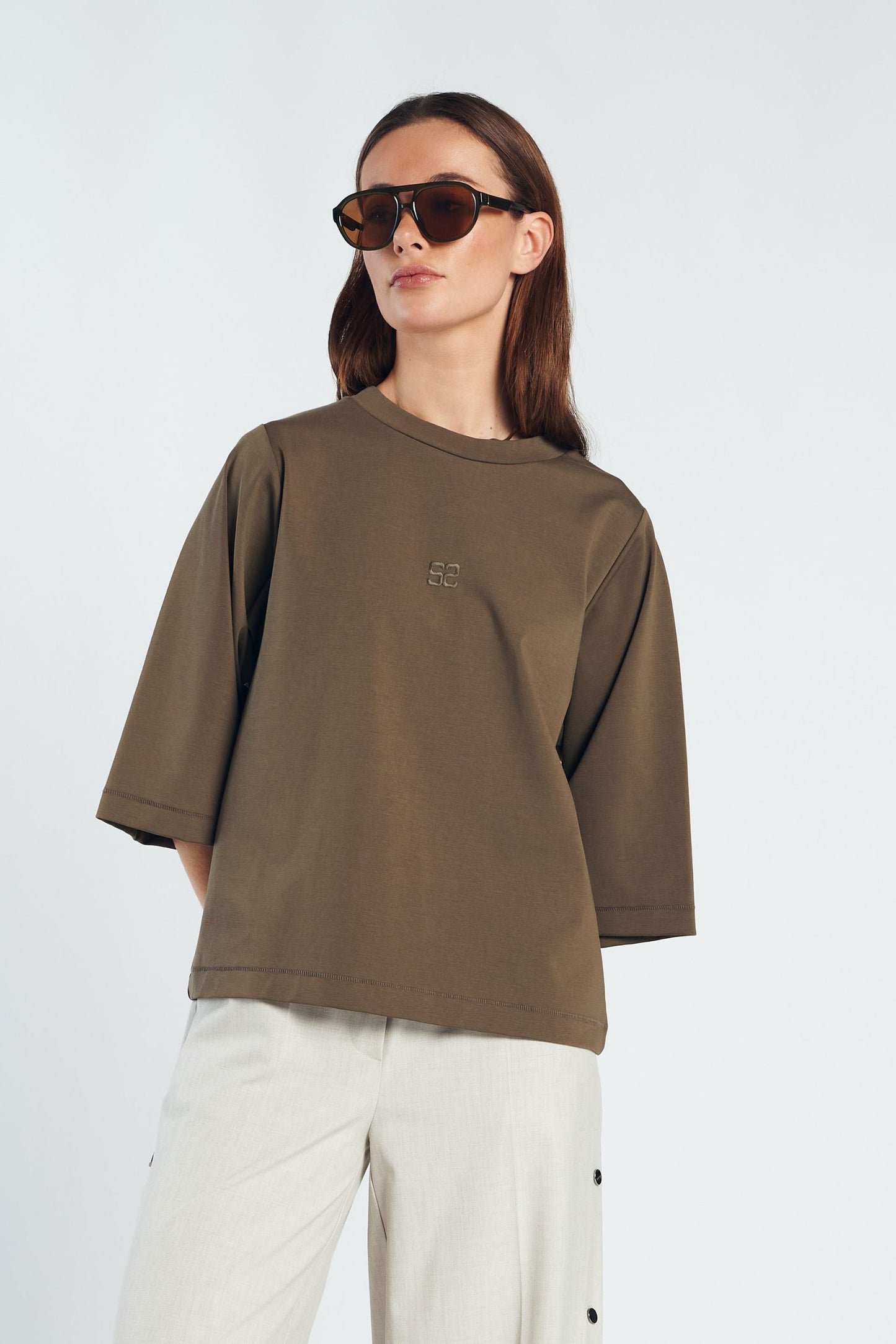 Oversized Tee-Olive