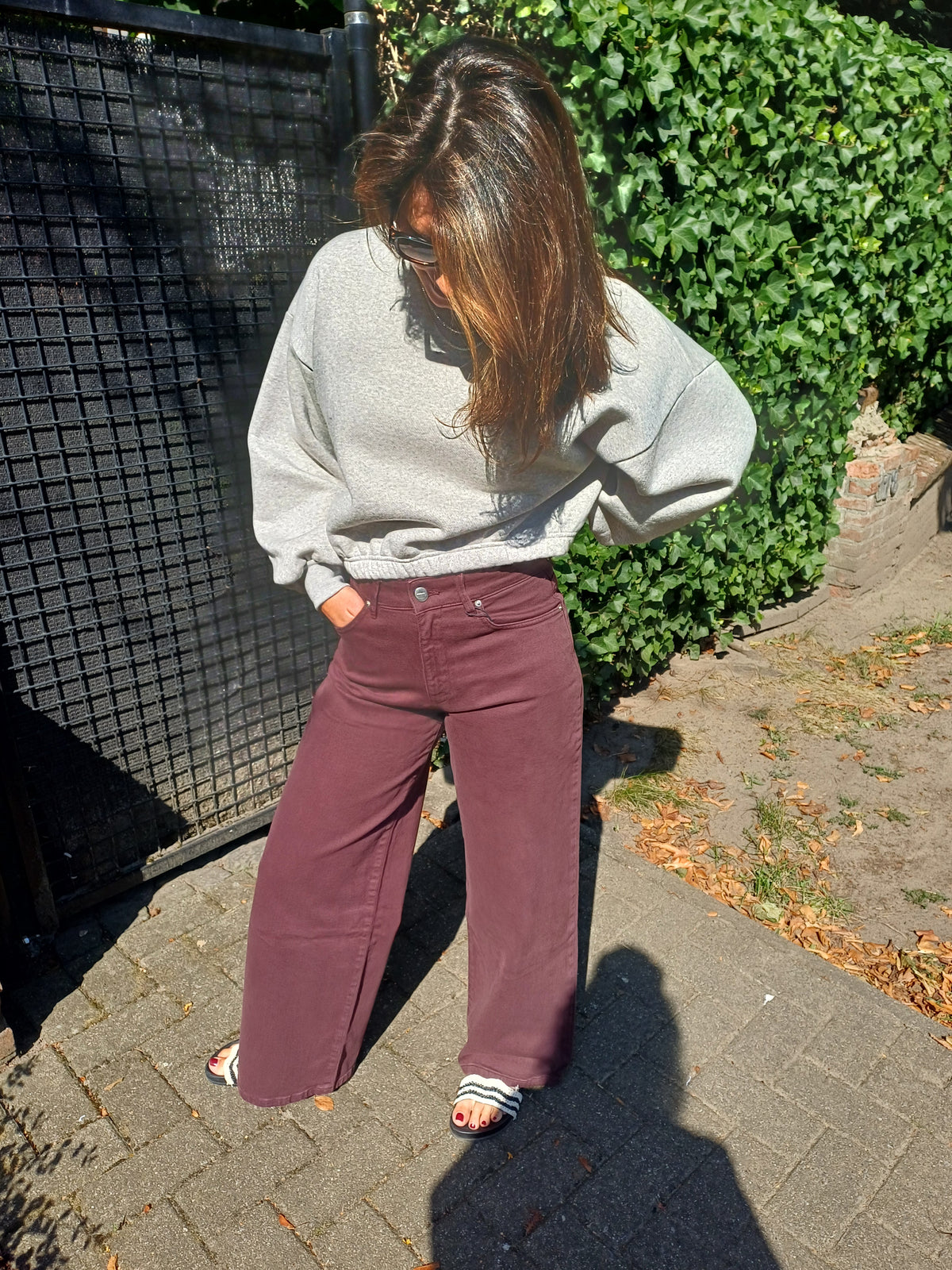 Cooper - Colored Mid Waist Slouchy Wide Leg Jeans