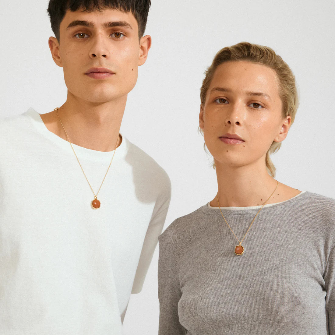 SENSE necklace silver-plated/tiger eye