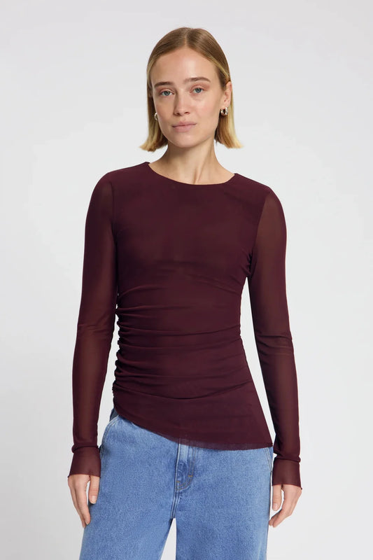 Lila Mesh Top