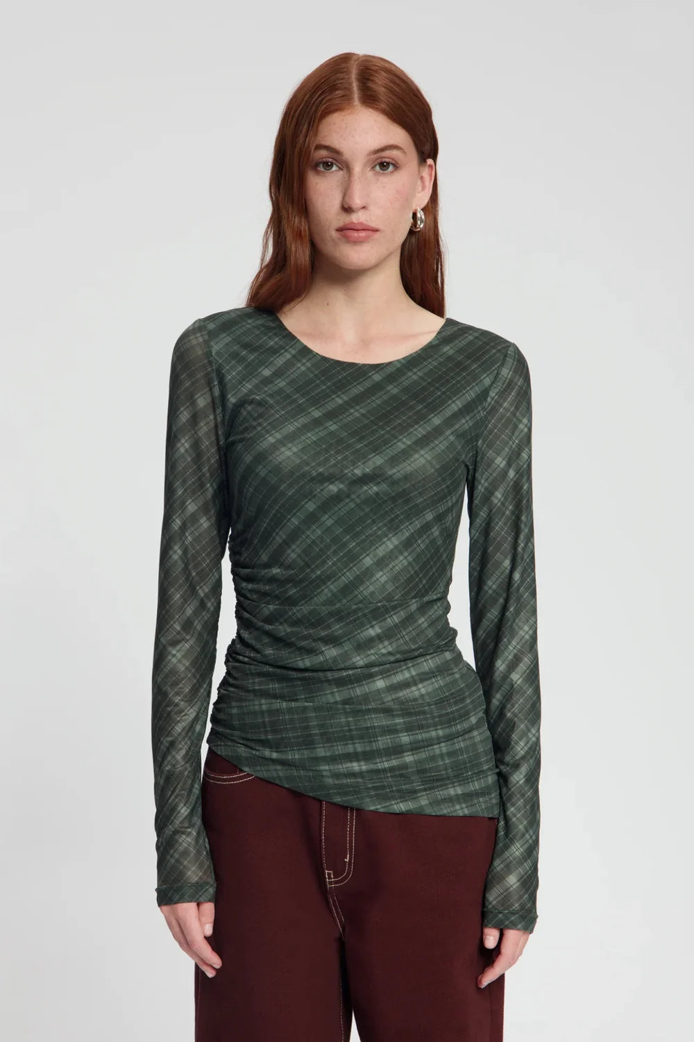 Lila Mesh Top