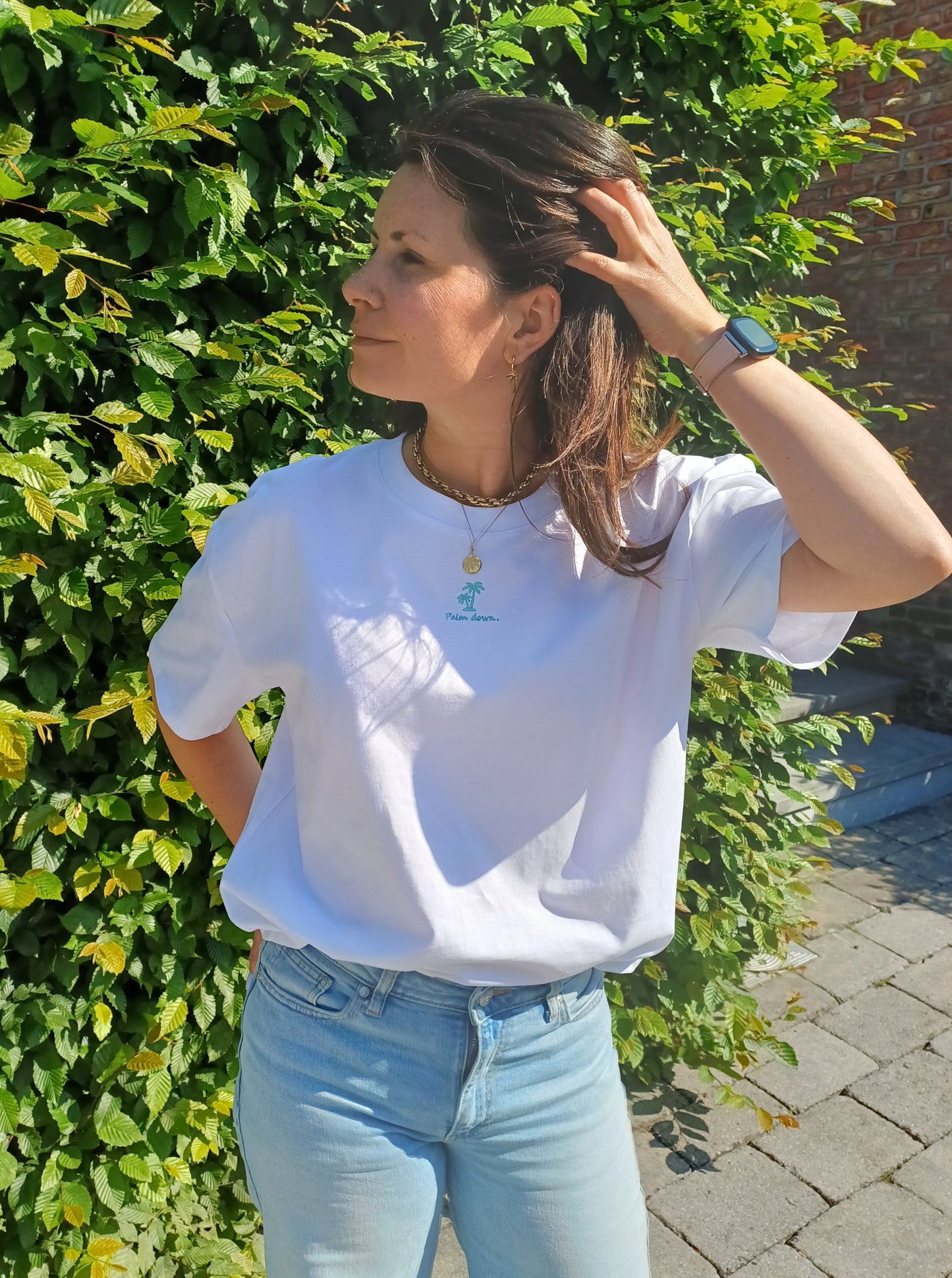 T-shirt Palm down (white)