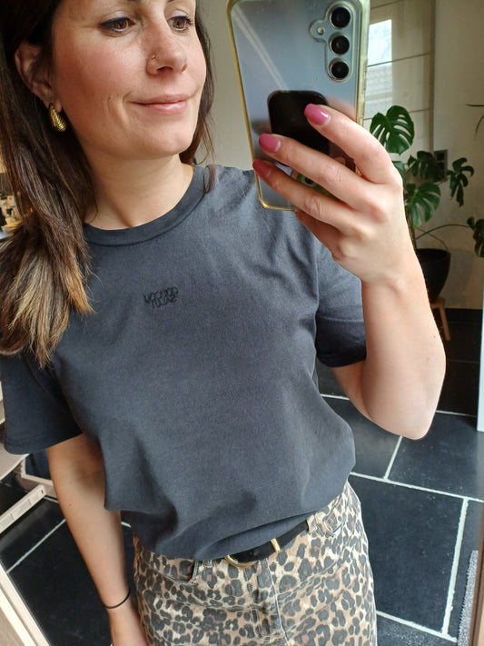 T-shirt COUCOU SALUT vintage black