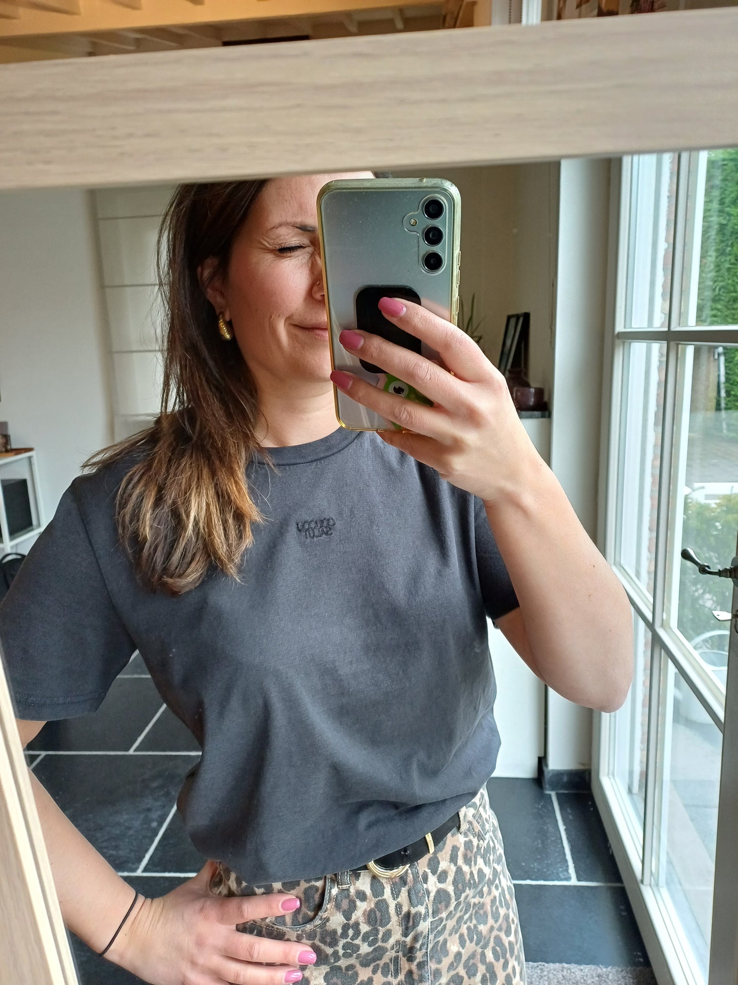 T-shirt COUCOU SALUT vintage black