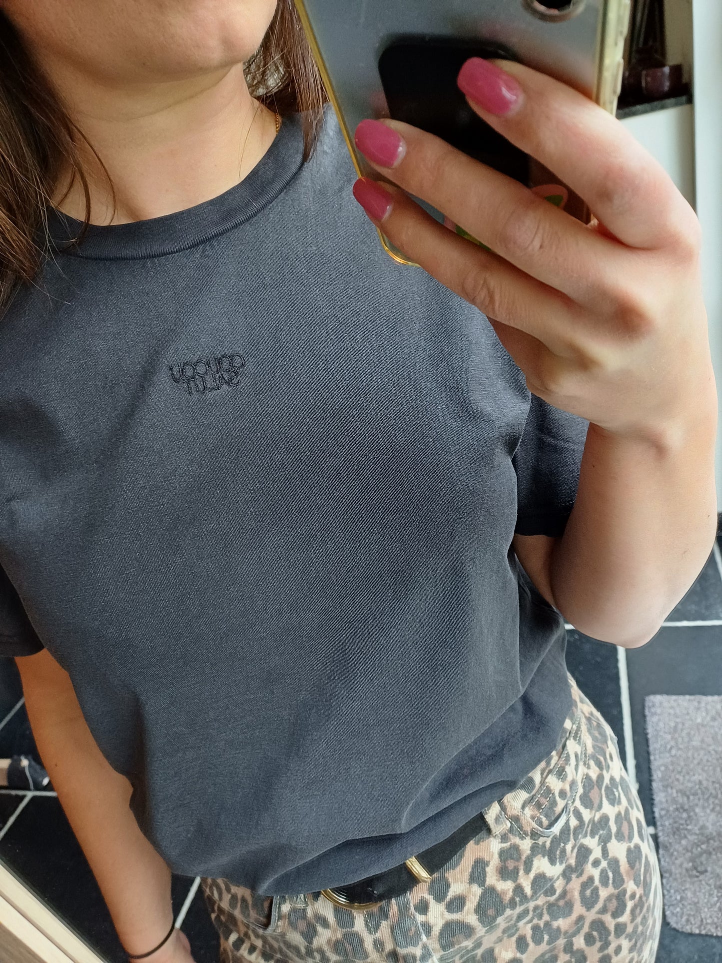 T-shirt COUCOU SALUT vintage black