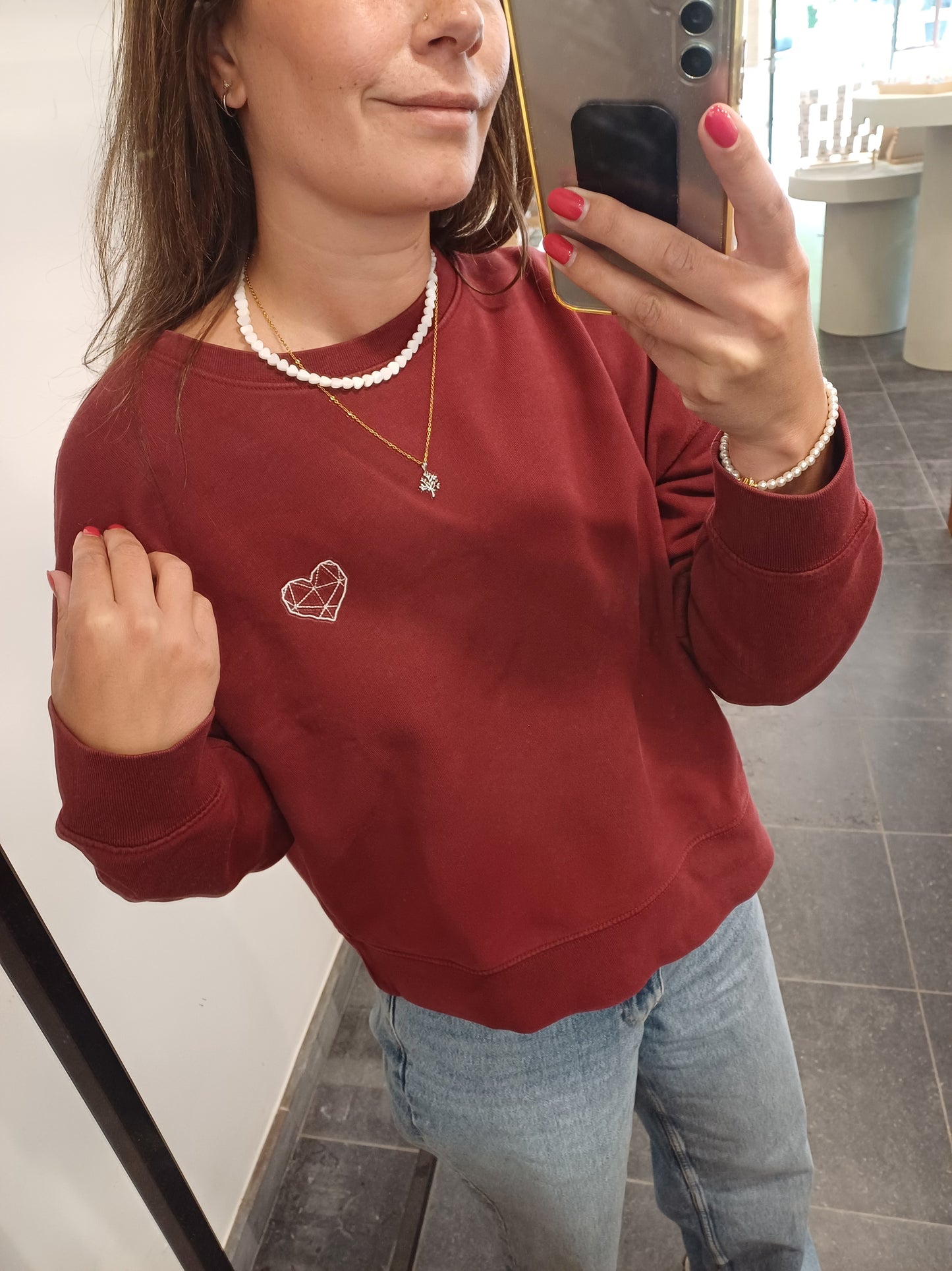 Sweater heart - Burgundy