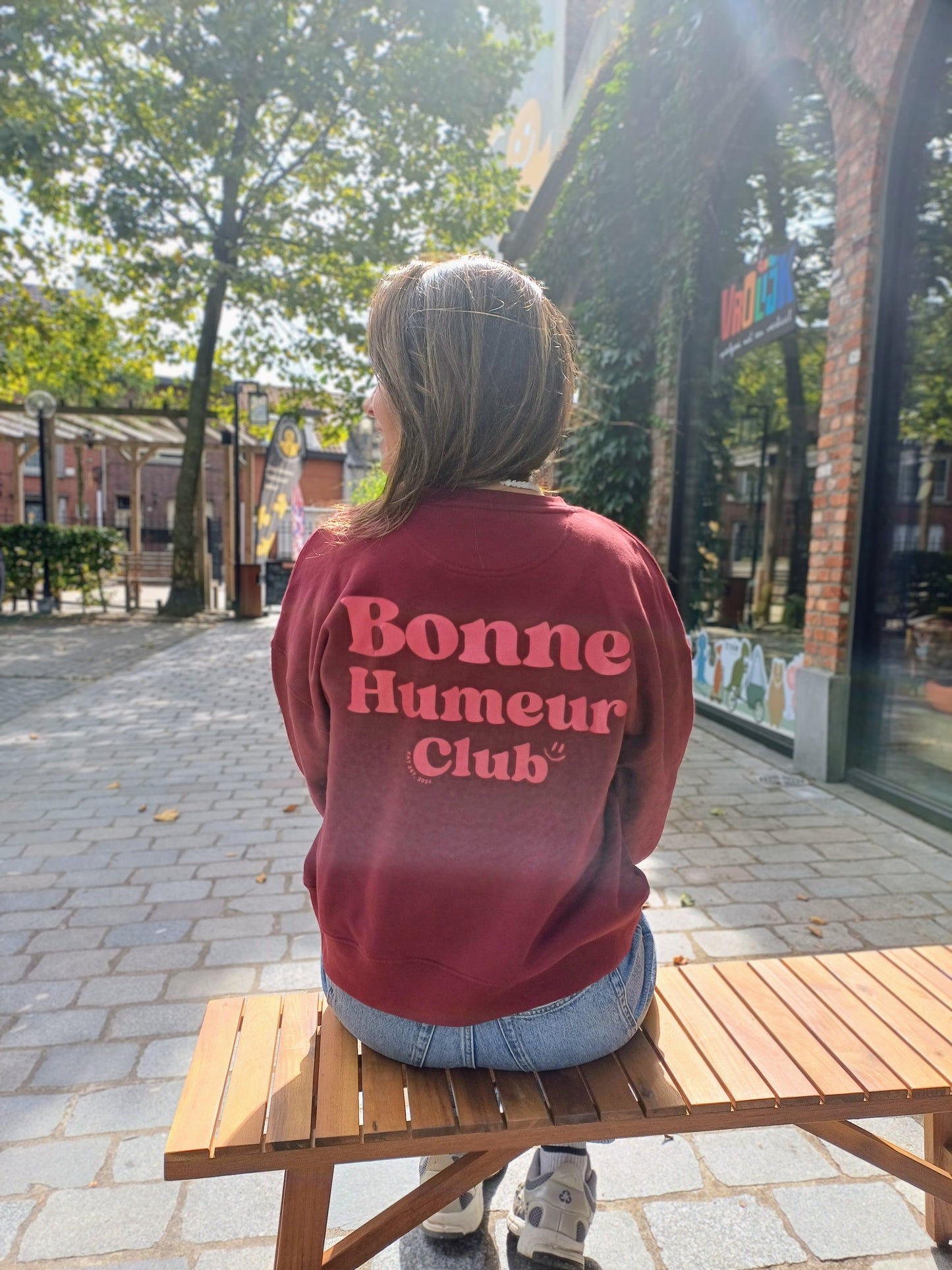 Sweater burgundy bonne humeur