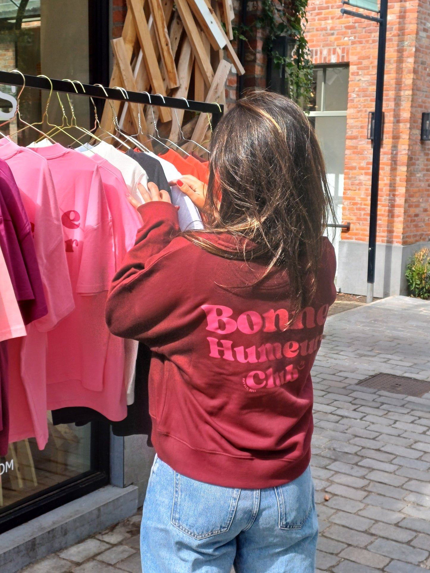 Sweater burgundy bonne humeur