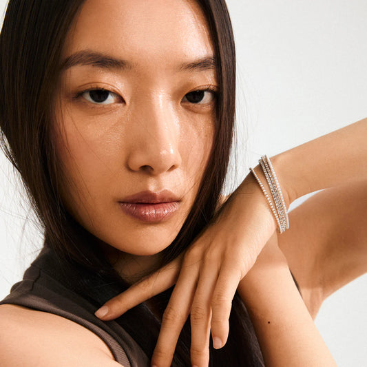 ARASH crystal bracelet silver-plated