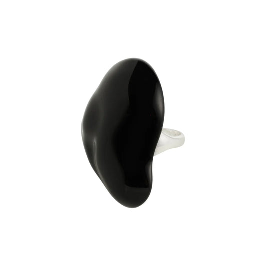 LIAN ring silver-plated/black