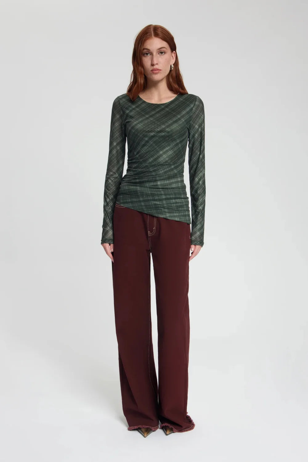 Lila Mesh Top