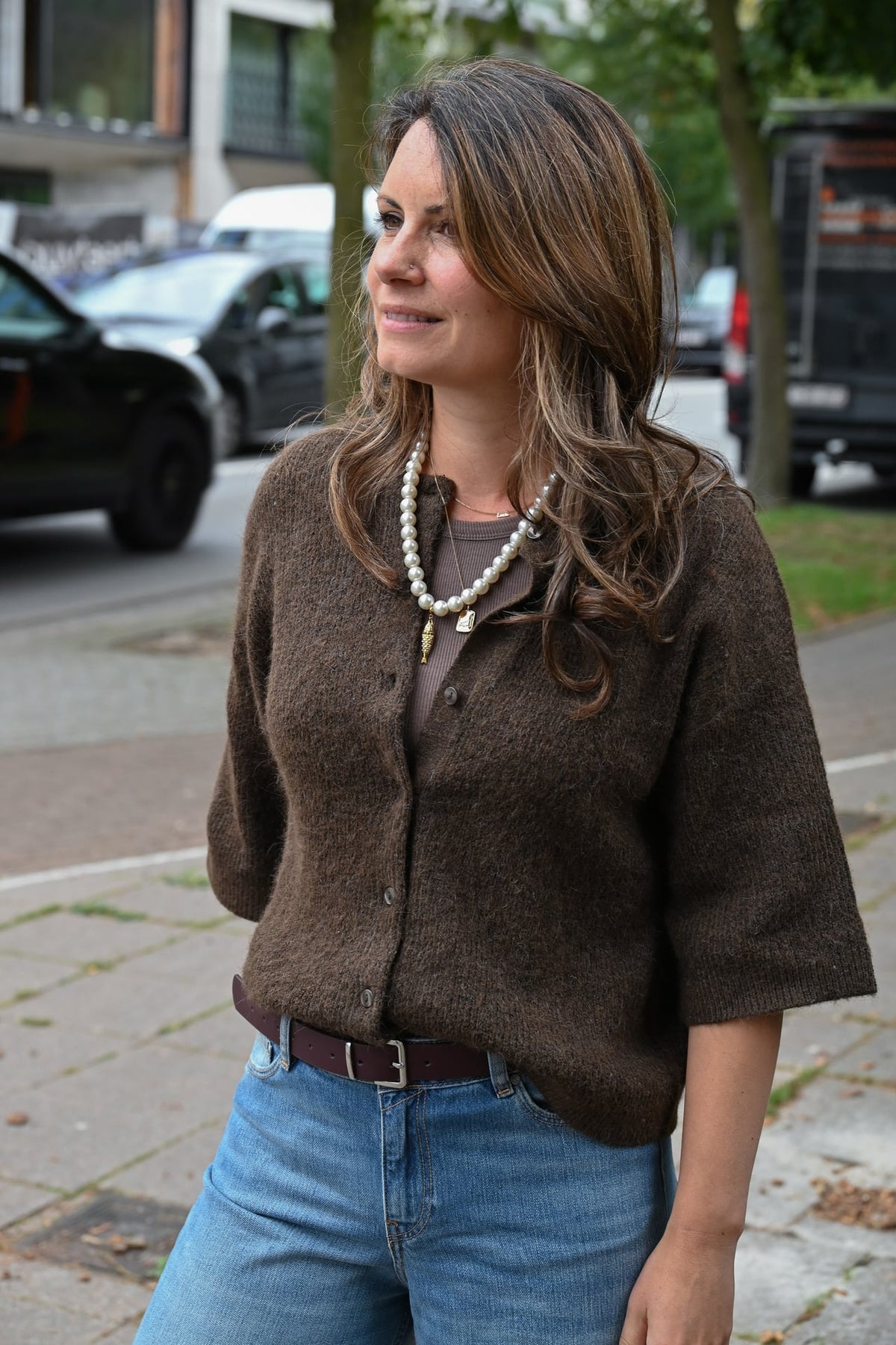 Cardigan knit jx