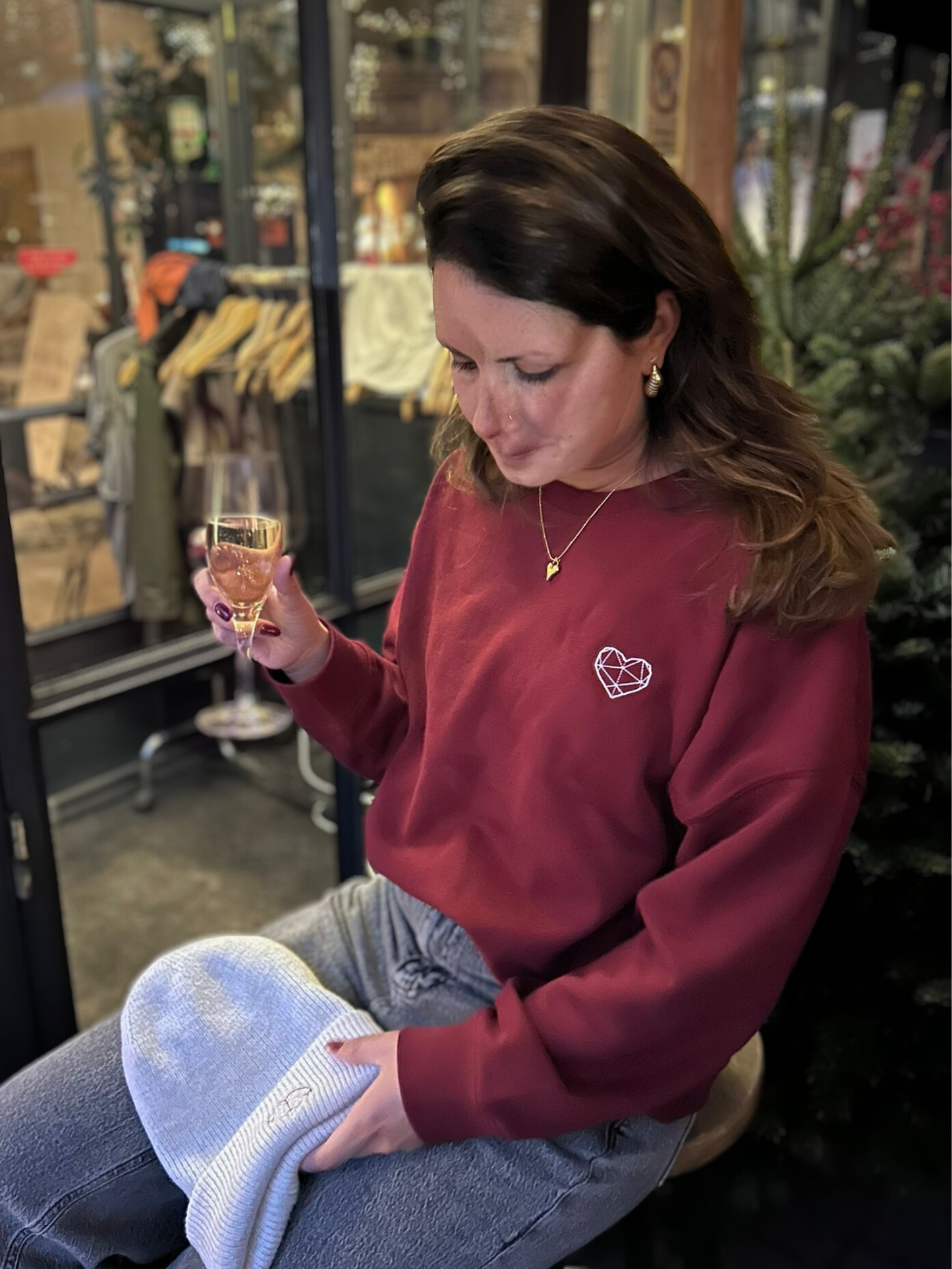 Sweater heart - Burgundy