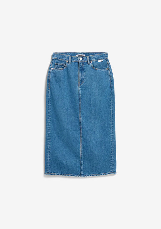 KAALYKE DENIM MIDI SKIRT