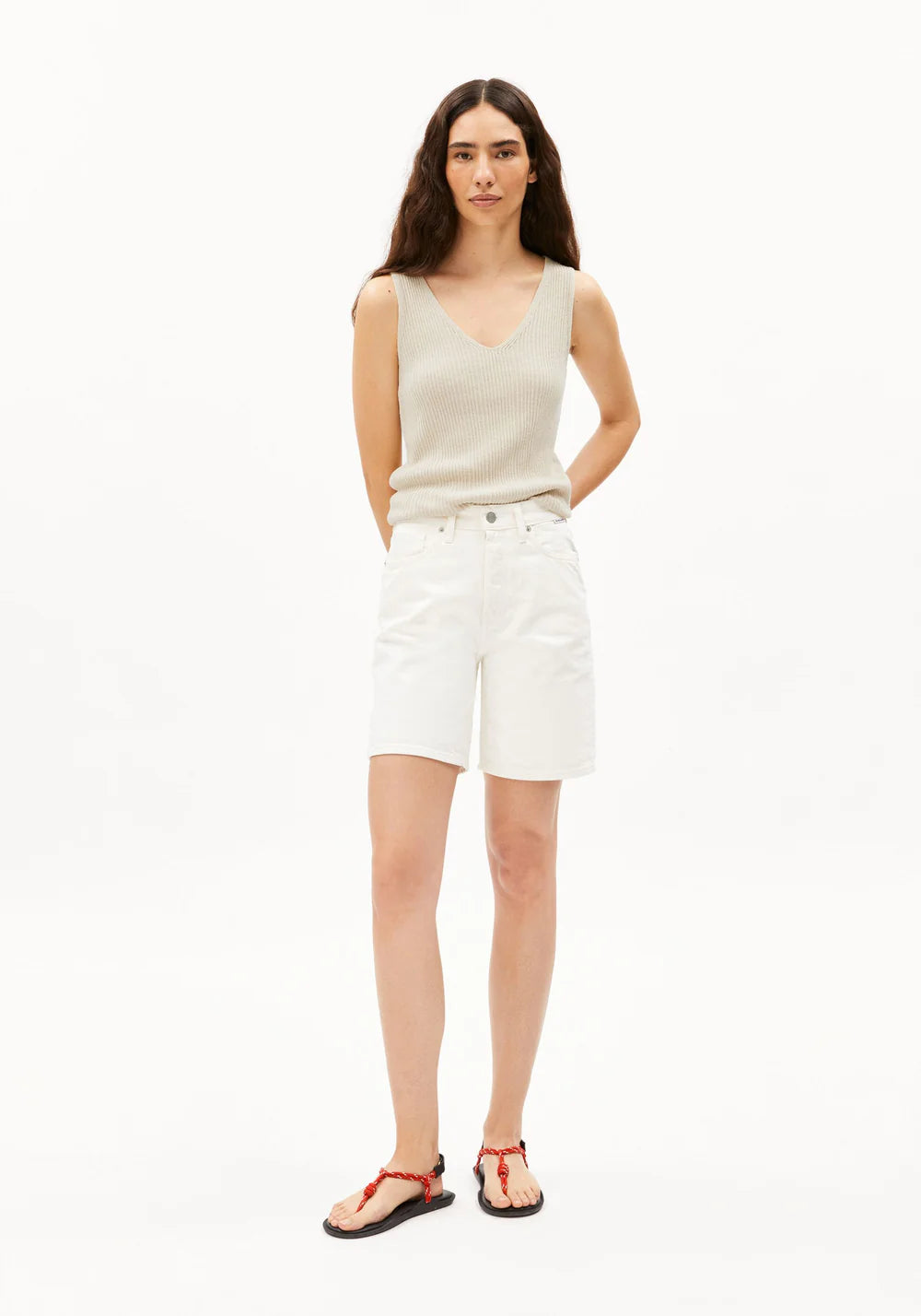LINEN BLEND KNIT TOP
