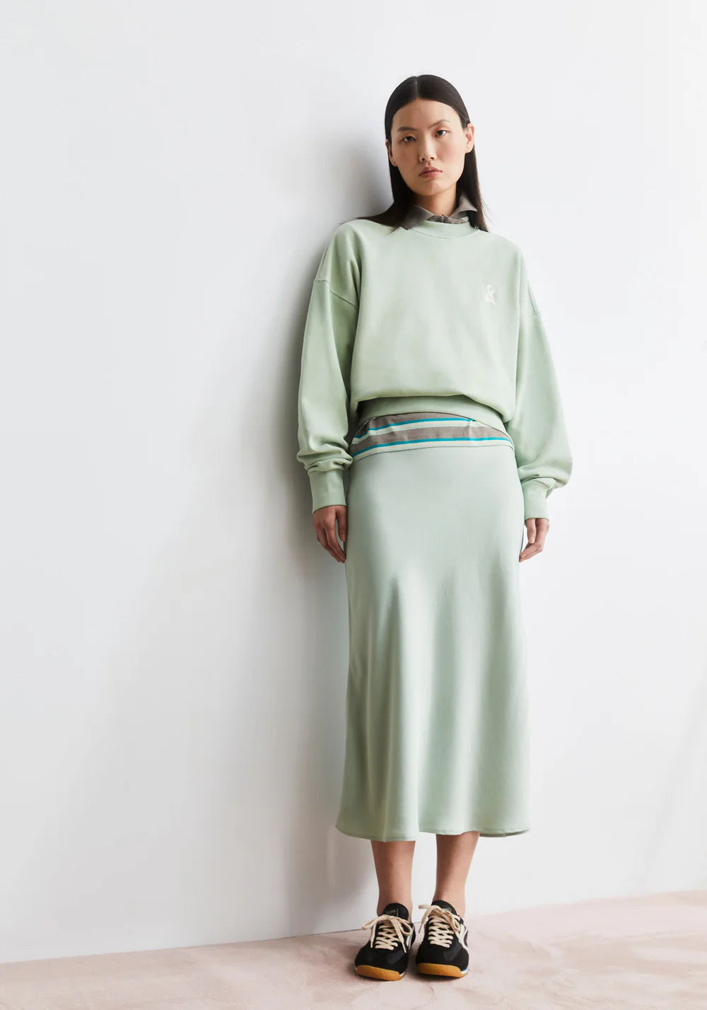 Lenovaa satin slip-skirt