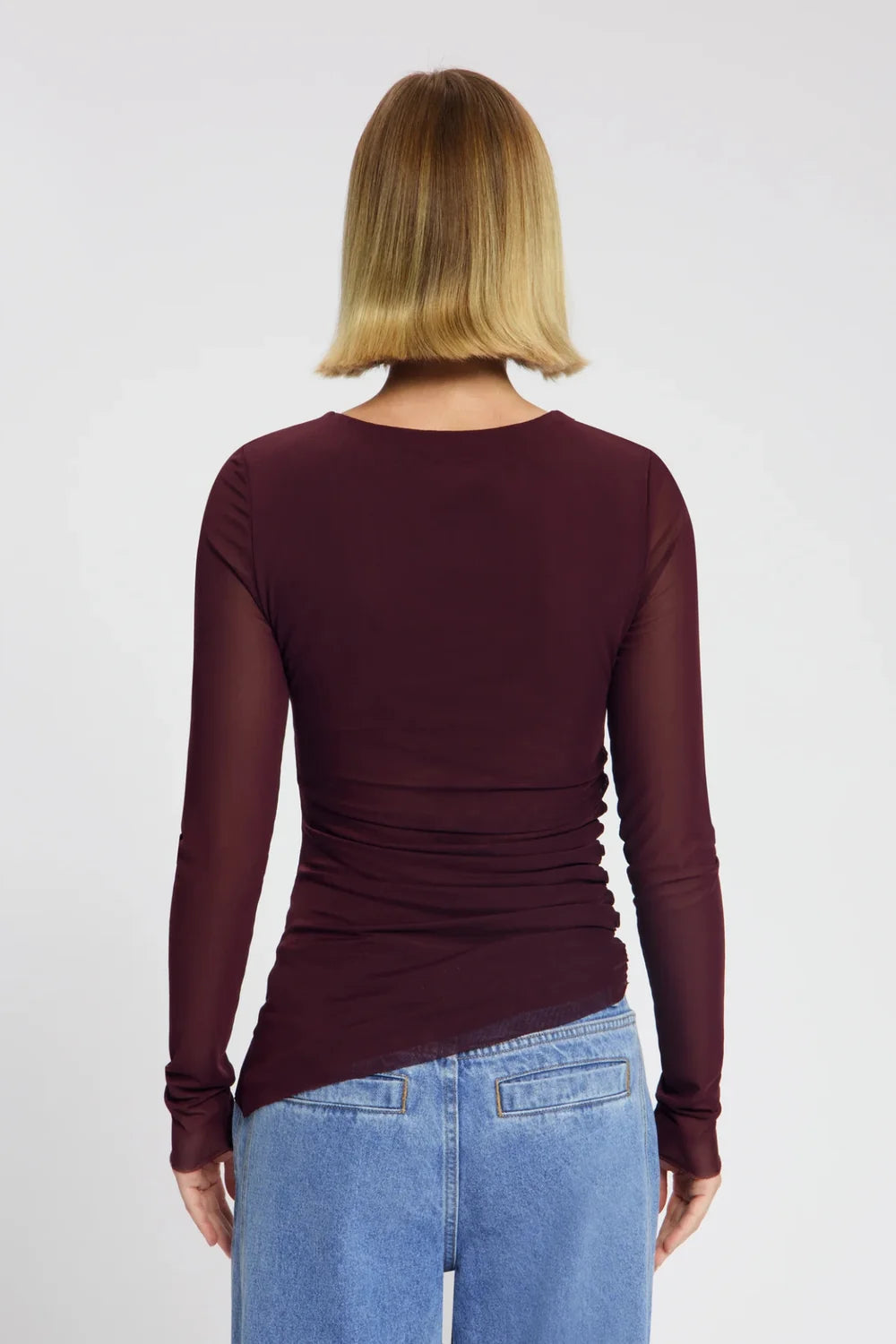 Lila Mesh Top