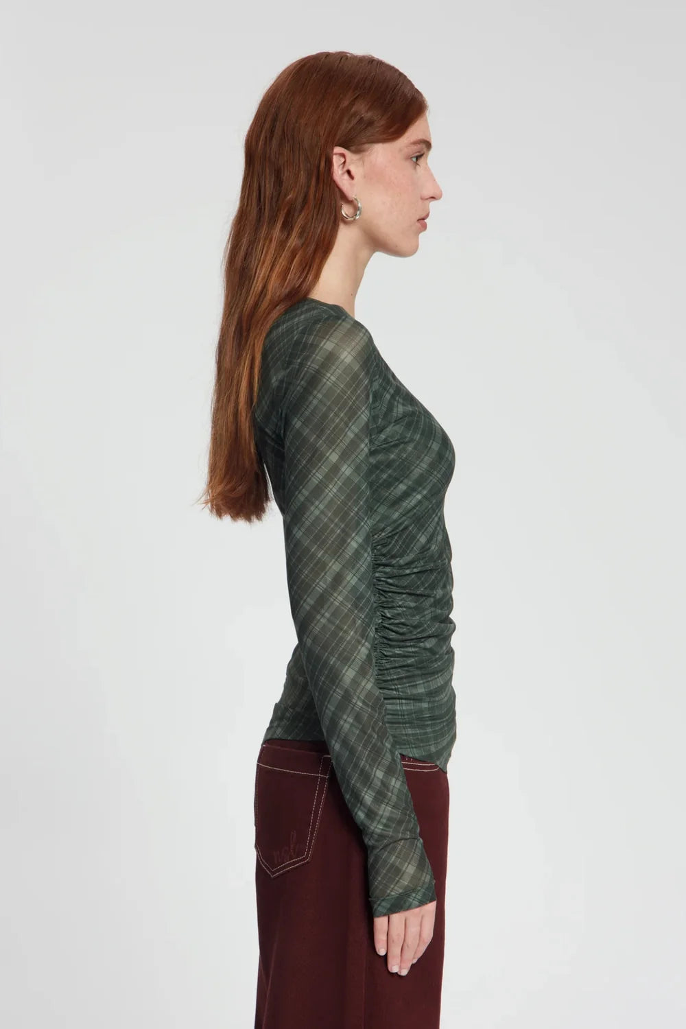 Lila Mesh Top