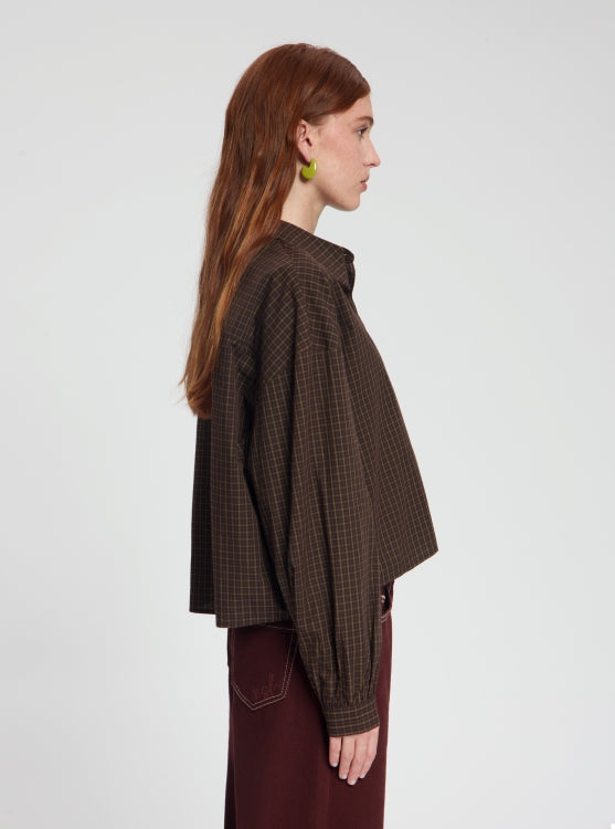 Liv Blouse checked brown