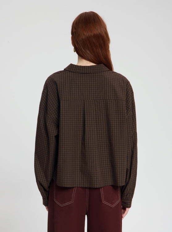 Liv Blouse checked brown