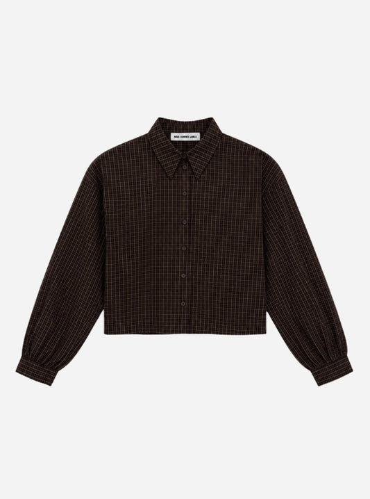 Liv Blouse checked brown