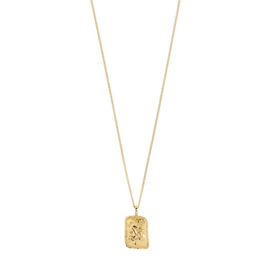 CAPRICORNUS Zodiac Sign necklace, gold-plated