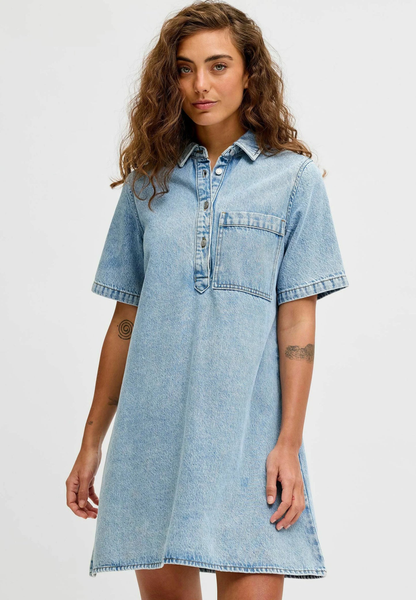 JXAMARA SILLE SS SHORT DRESS DNM SN