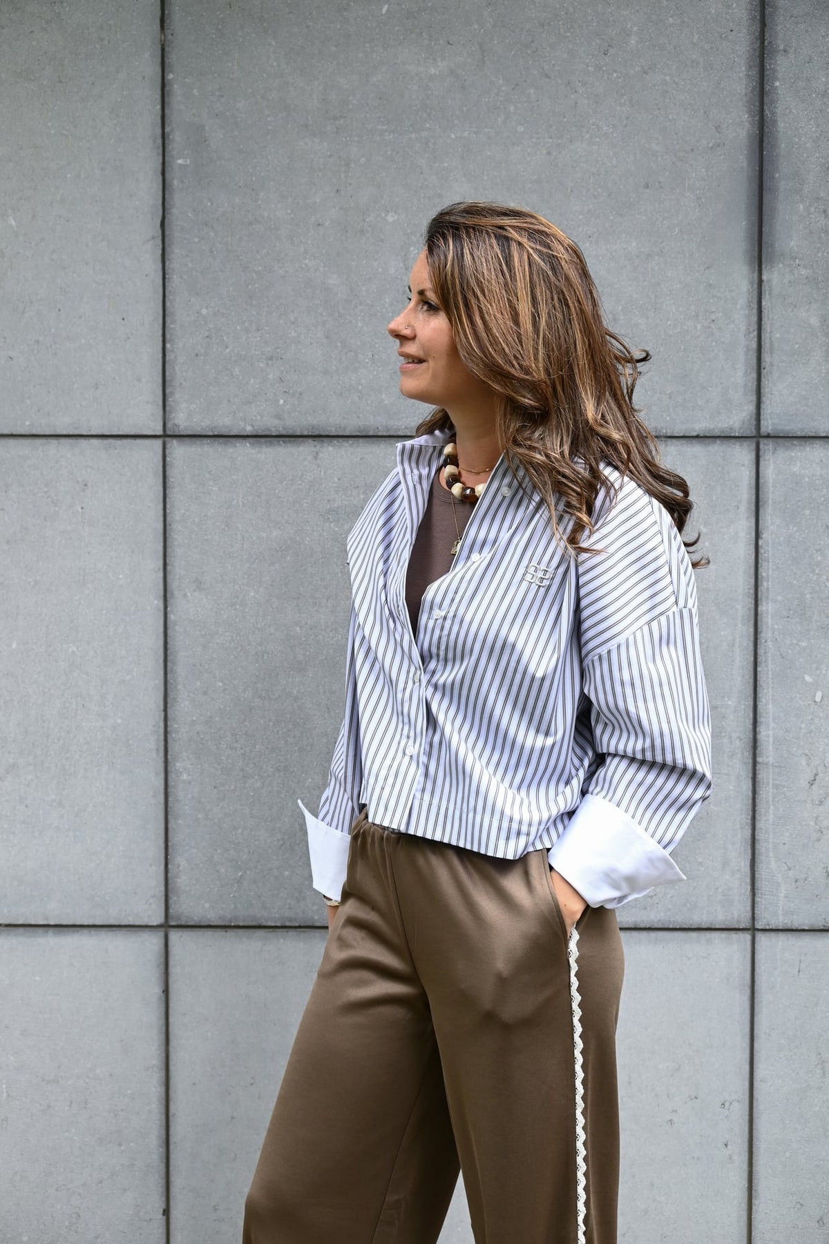 Paula Blouse- blue stripe