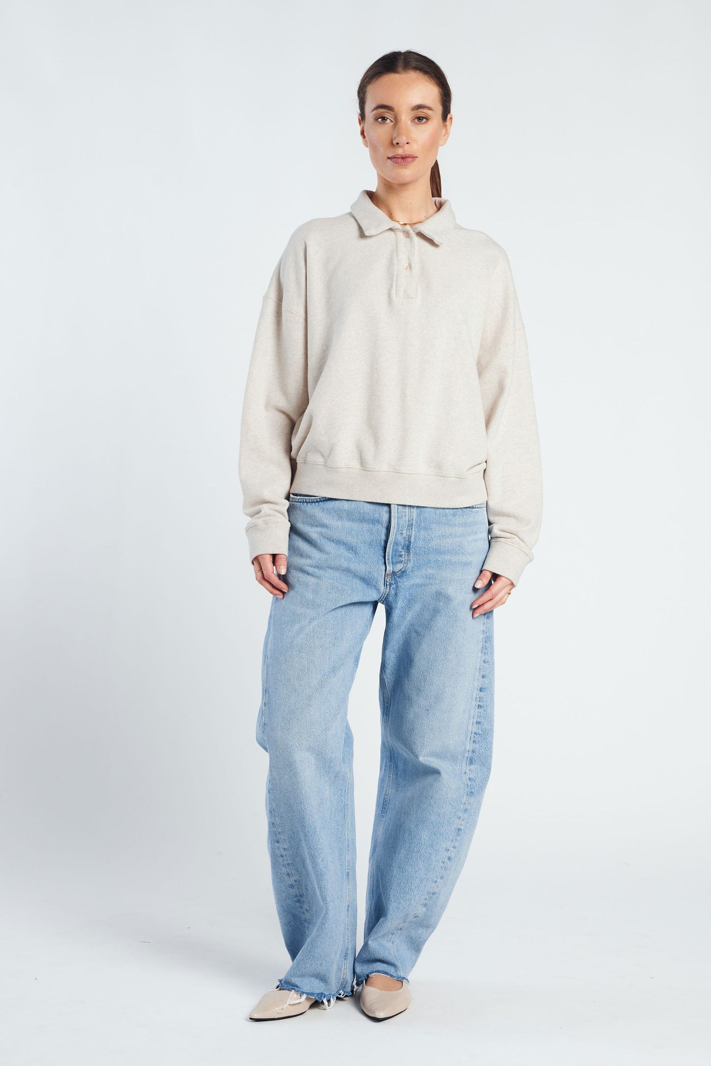 Avi Sweater-Beige Melange
