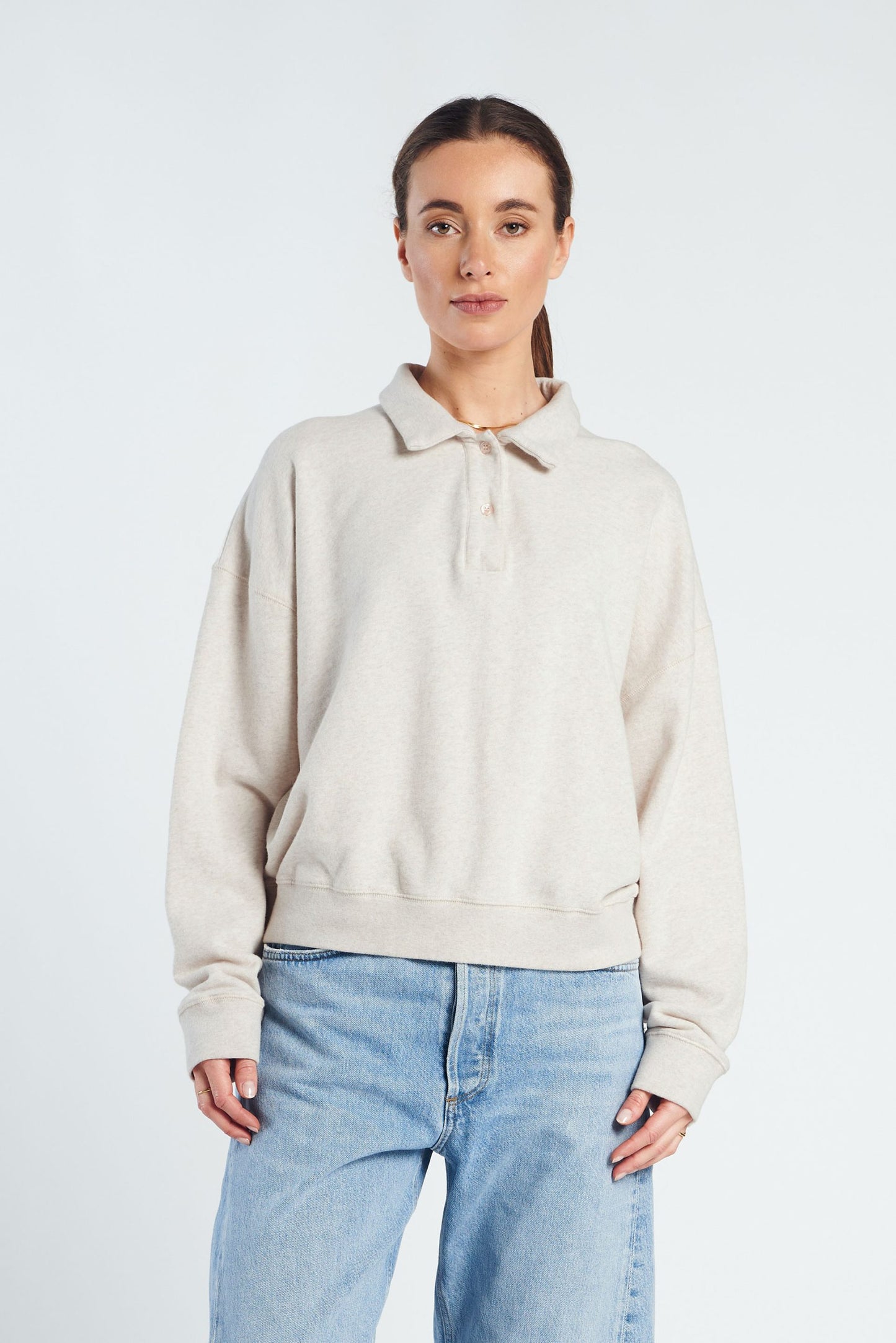Avi Sweater-Beige Melange