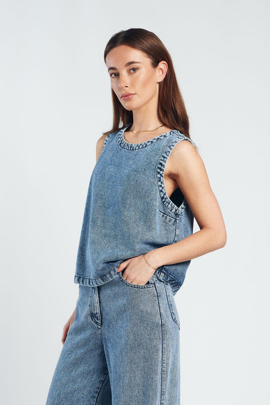 Bekah Top-Light Blue