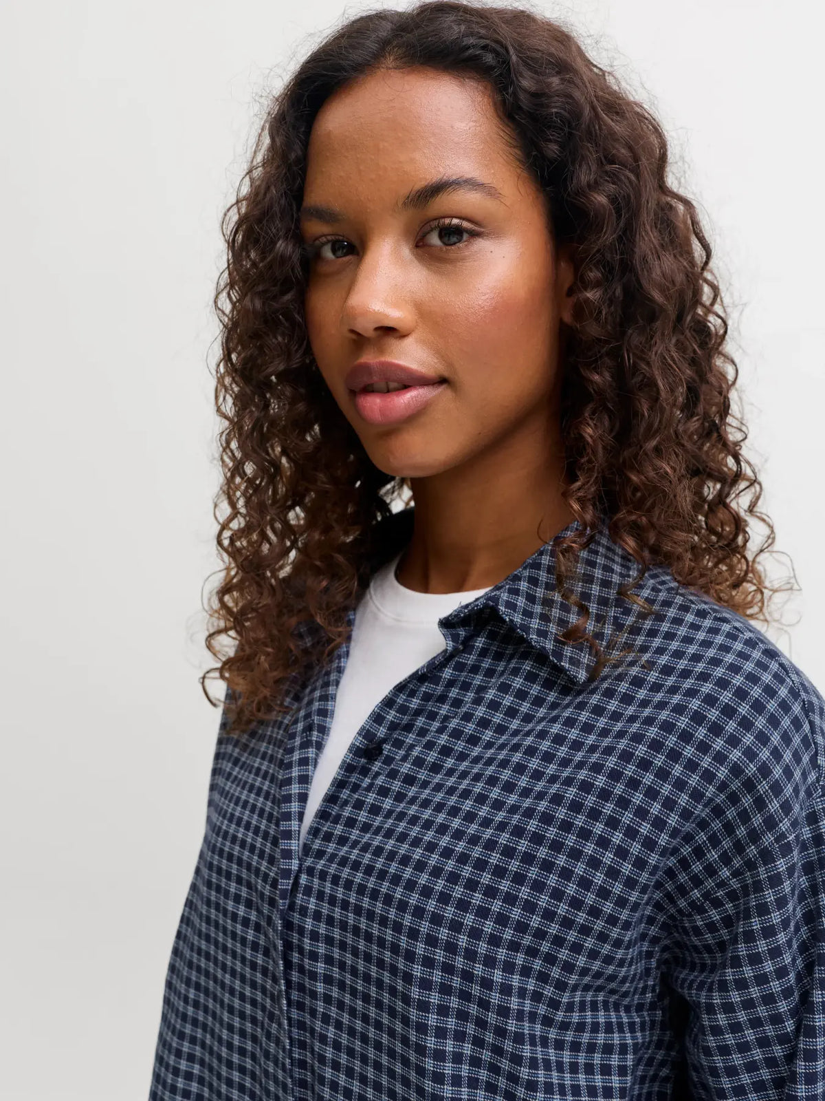 JXJAMIE CHECK FLANNEL LS SHORT SHIRT WVN