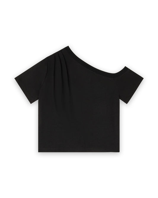 Off Shoulder Top With Pleats