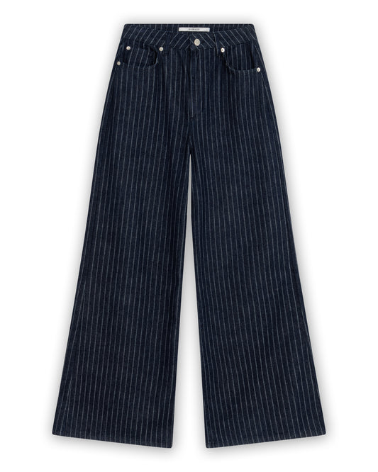 Palazzo Jeans With Pinstripe