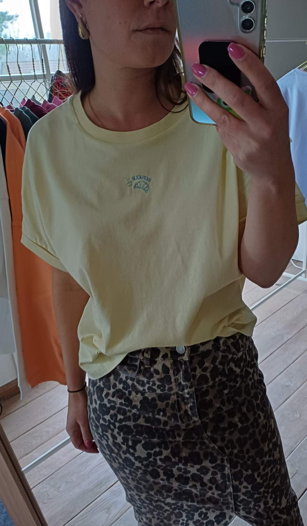 T-shirt BONJOUR yellow