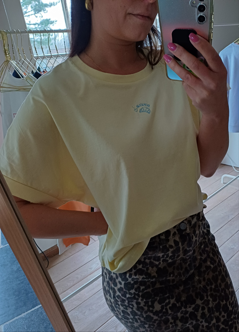 T-shirt BONJOUR yellow