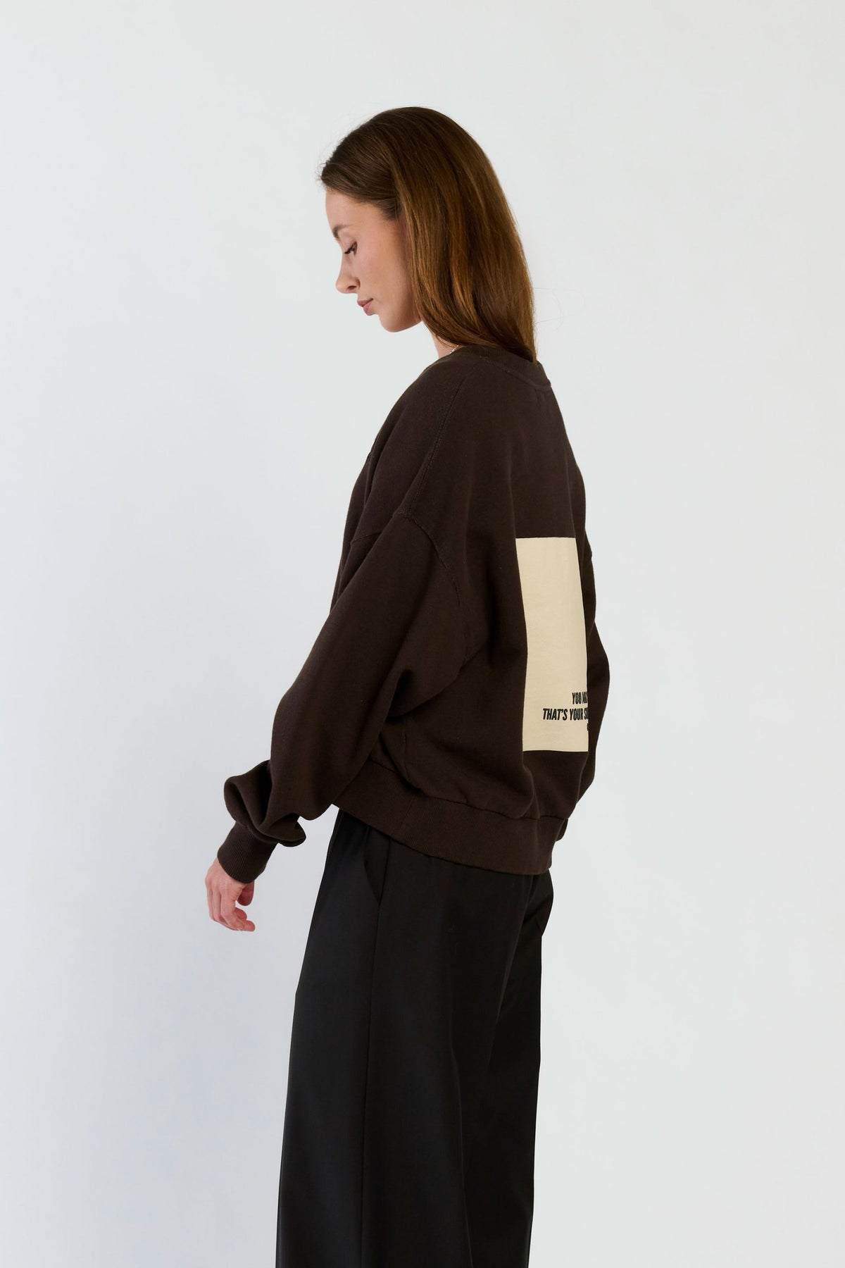 Lucy Oversized Sweater - Dark Brown Melange