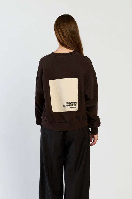 Lucy Oversized Sweater - Dark Brown Melange