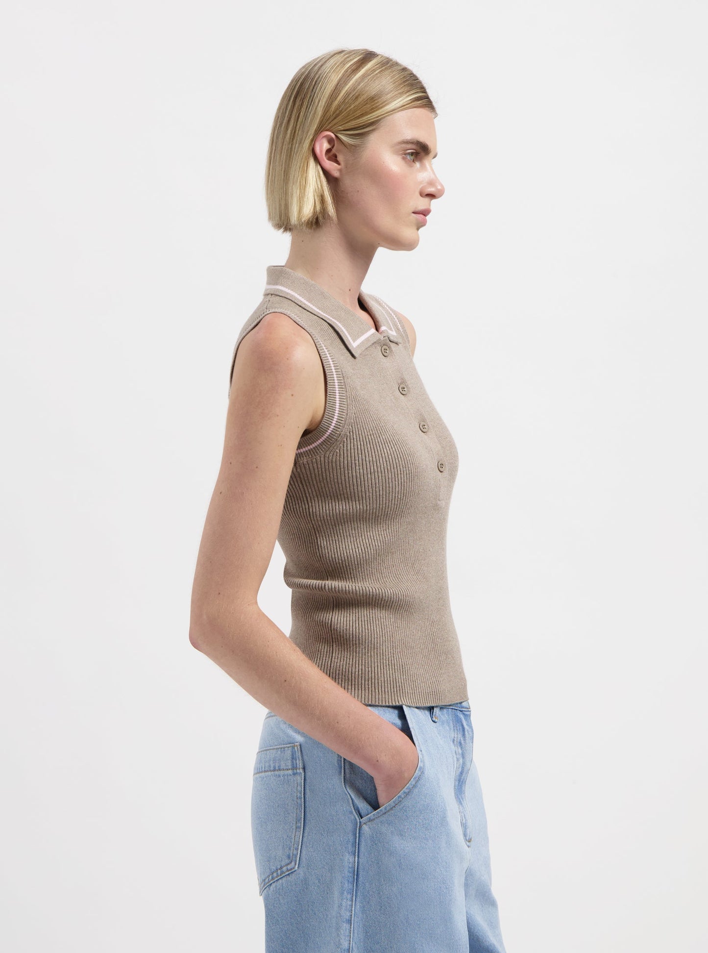 Jill SL Polo Knit
