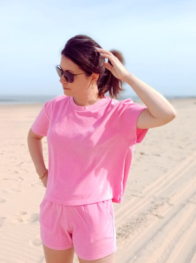 Terry shorts candy rose