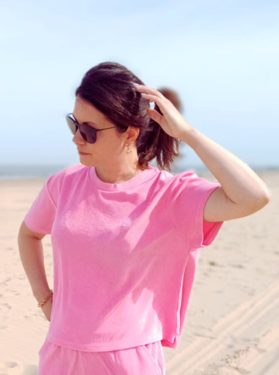 Terry t-shirt pink