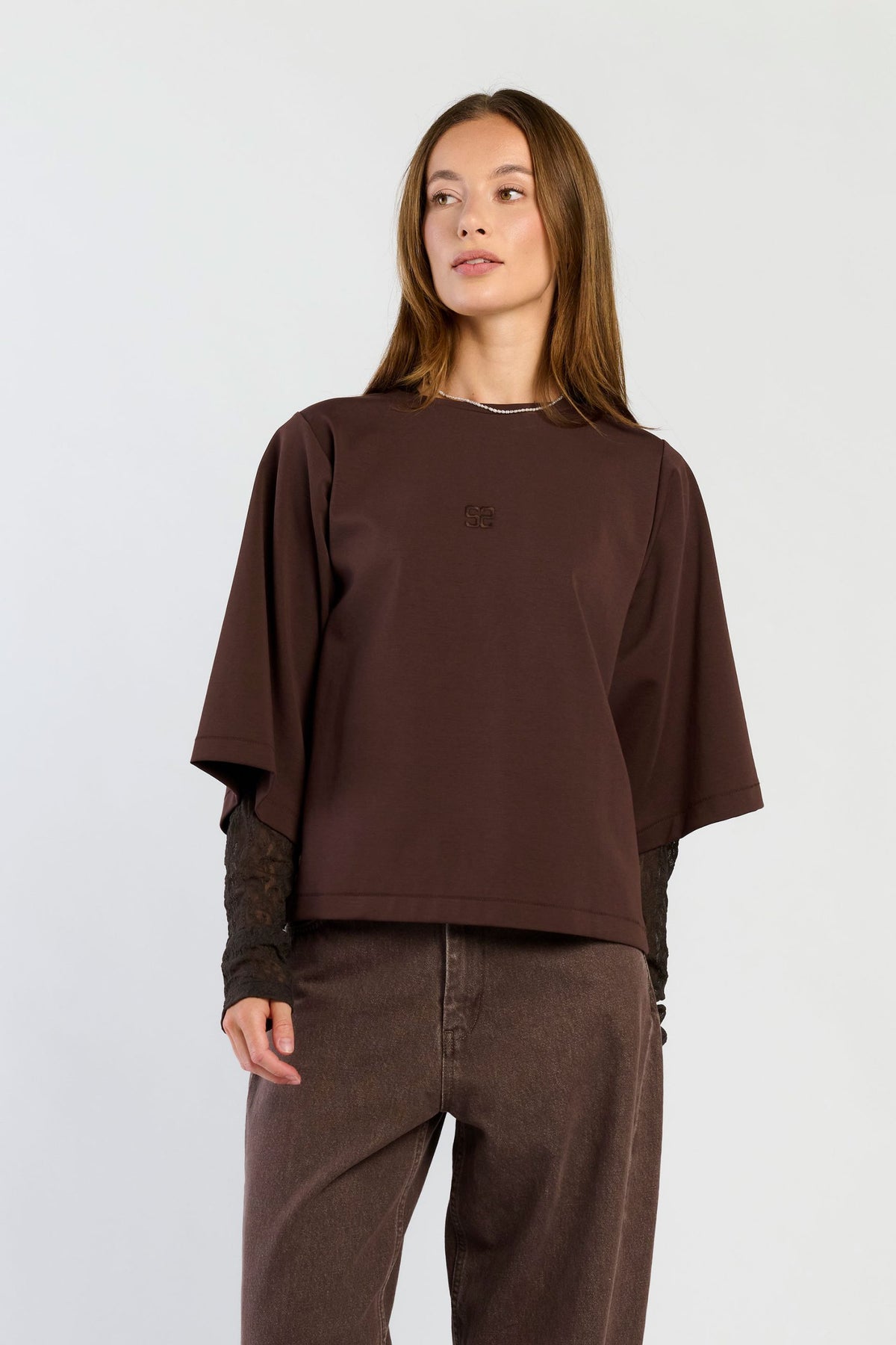Oversized Tee - Dark Brown