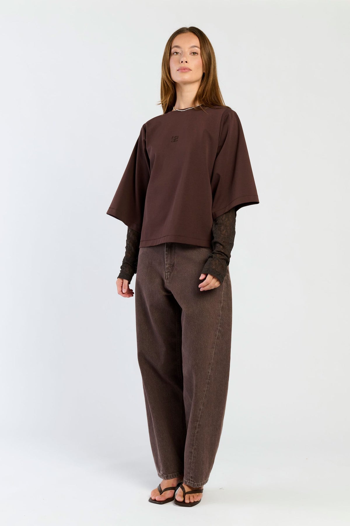 Oversized Tee - Dark Brown
