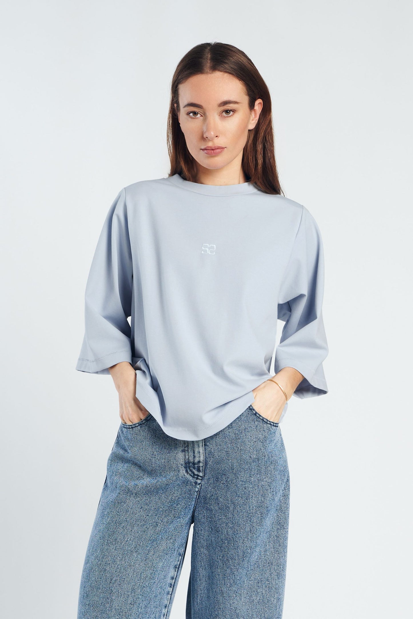 Oversized soft blue