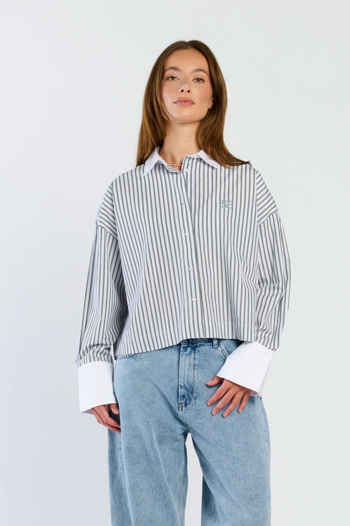 Paula Blouse- blue stripe