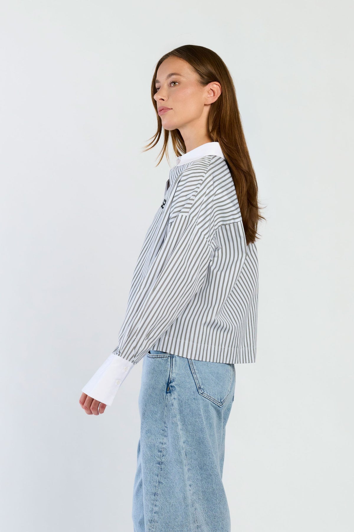 Paula Blouse- blue stripe