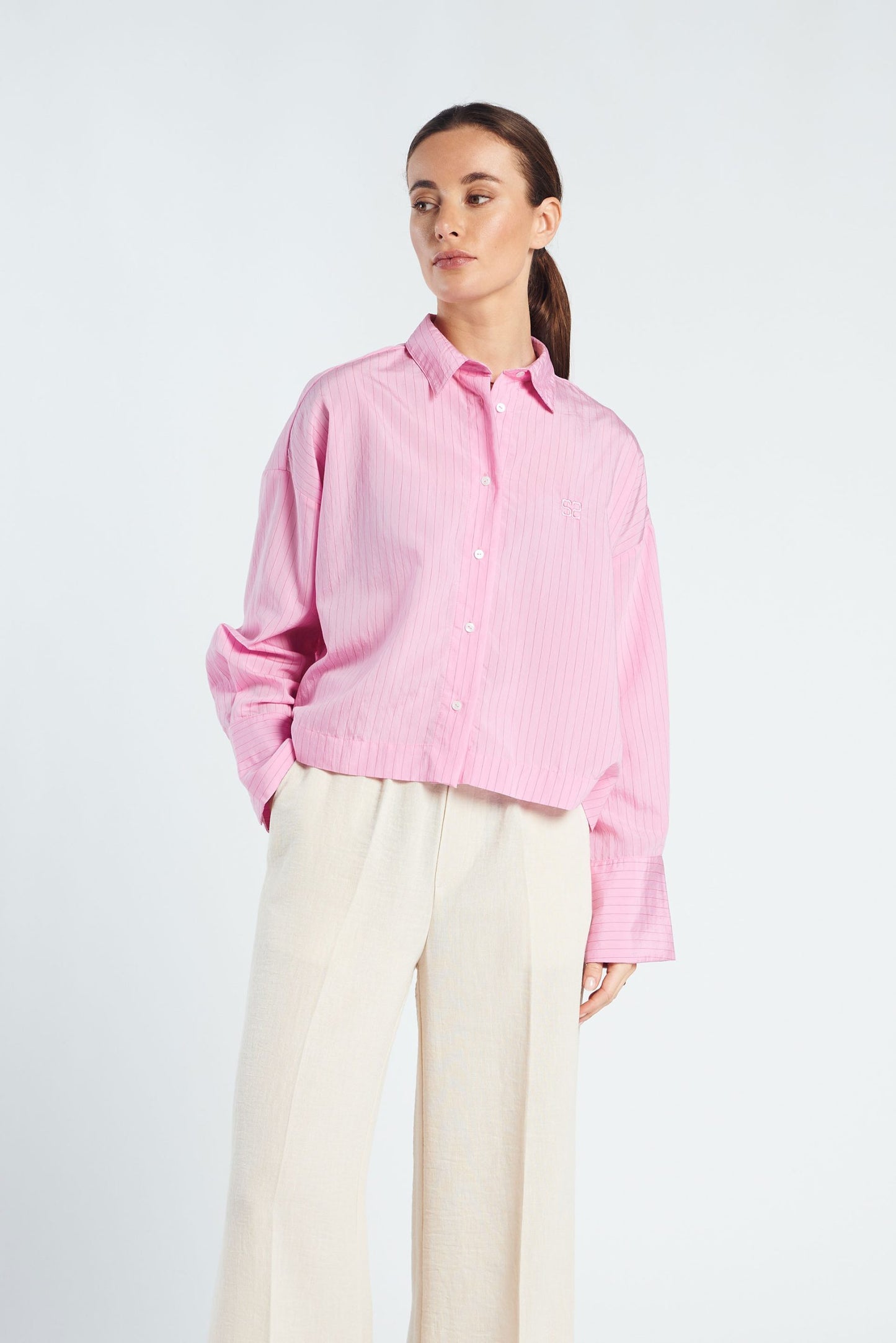 Paula Blouse-Pink Stripe
