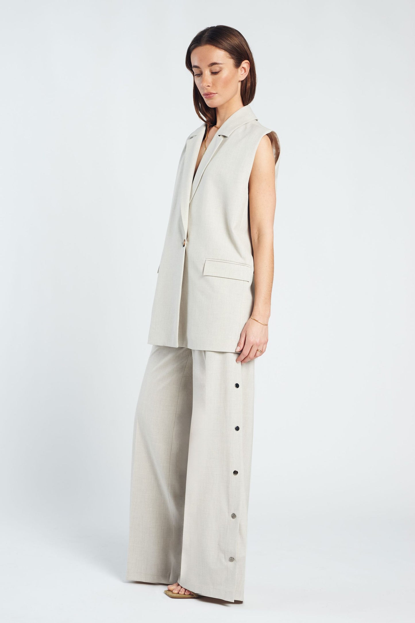 Denia Pants-Beige Melange
